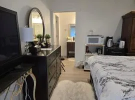Private master bedroom in a farmhouse