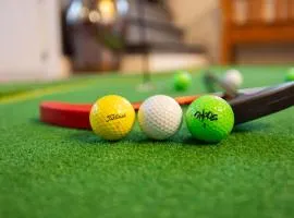 Views of Lone Peak and mini golf