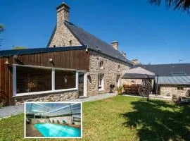 Maison en pierre, piscine et jardin proche mer