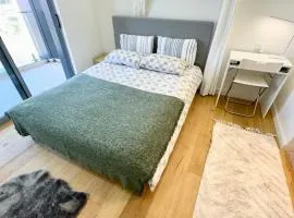 Cozy Room with Private Bathroom, Toilet and Balcony Close to Train Station and Airport