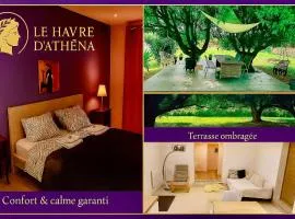Le Havre d'Athena, App spacieux 2 chambres, Grand Jardin Privé, Sauna, WiFi & Abri Vélos