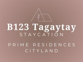 B123 Unit 1852 Prime Residences Tagaytay Condominium - Budget Staycation - Not 5-star Hotel Accommodation，位于大雅台的酒店
