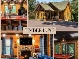 Chic Designer Log Cabin Hot Tub Pool Tabledecks