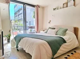 Apartamento con terraza, centro histórico de Noia