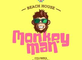Monkey man, Beach House，位于圣玛尔塔的酒店