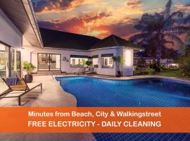 Villa Waree minutes to City and Beach, Free electricity，位于Ban Nong Chaeng的酒店