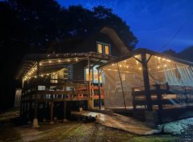 森の中の大型ログハウス最大16名可ペット同伴OkコテージLog，位于那须町的酒店