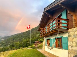 Chalet l'Aiglon Valais - Vue, Confort, Jacuzzi，位于格荣的酒店