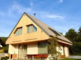 Chalet Bohinj Bliss Wellness and view of Triglav