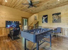 Little Creek Cabin - Game Room with Media Space, Outdoor TV Lounge, Hot Tub + Firepit