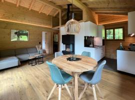 Chalet Spatz Loft Kandersteg Oeschinen Lake，位于坎德施泰格的酒店