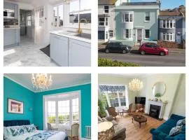 Luxury pair of Georgian apartments, hot tub, sea views, sleeps 12