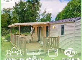 Mobilhomes Cozy 2 ou 3 chambres en bordure d'étang Camping 3 étoiles
