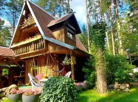 Domek pod Sosnami nad jeziorem GIM