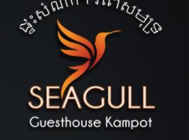 The Seagull Guesthouse Kampot CAMBODIA，位于贡布的带停车场的酒店