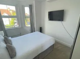 Modern Double Bedroom with Marble private bathroom