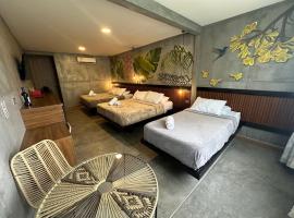 Eco Hotel La Colina Mirador Con aire acondicionado，位于金巴亚的山林小屋