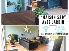 Maison familiale 3 chambres - Jardin clos BBQ linge inclus - Entre Caen et la Mer - Parking privé arrivée autonome