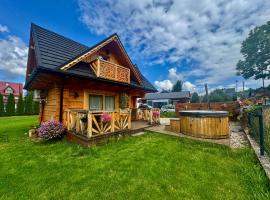 G&oacute;ralska Osada Tatra House z jacuzzi，位于Białka Tatrzanska的木屋