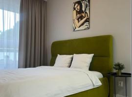 EUROPA22 "Apartament Delux" z wanną - CENTRUM MIASTA BROWARNA z widokiem na staw z fontannami，位于马佐夫舍地区托马舒夫的酒店