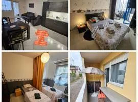F3 rez-de-chaussée Centre ville au calme avec Balcon Garage et Netflix