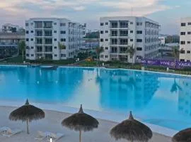 Mazablue depa en laguna con playas artificiales