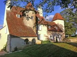 Castle in Le Veurdre near Forest and River
