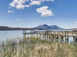 Watefront Getaway with Mtn Views and Dock in Clearlake