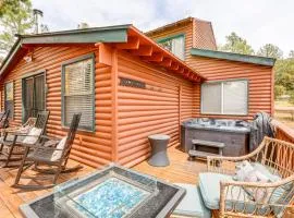 Private Hot Tub and Fire Pit Pine Cabin Near Hiking