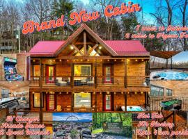 Brand New Cabin close to PForge and GBurg，位于赛维尔维尔的乡村别墅