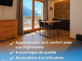 Appartement cosy vue panoramique Orelle les 3 Vallées，位于奥雷勒的酒店