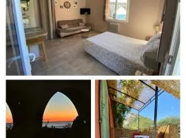 STUDIO pied village EZE - dans VILLA - Parking Gratuit