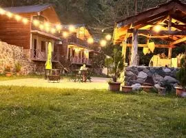 Cottages in mountains