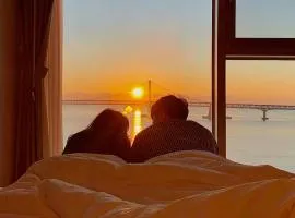 Gwangan view of the sea from the beach