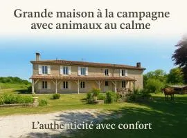 Grande maison avec jardin, animaux,au calme
