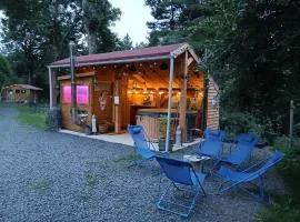 Petit studio isolé en pleine forêt, bain norvégien et sauna