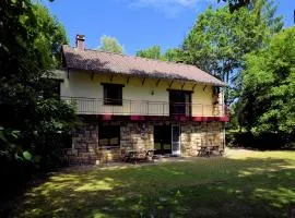 Ardennes villa with riverside garden and views