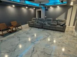 2 bedrooms with movie theater