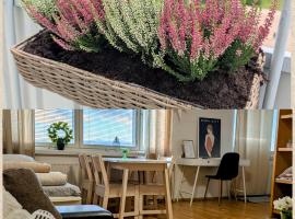 Beautiful apartment with seaview! Top 7th floor Free parking!，位于凯米的酒店