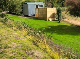 Shepherds hut with Hot Tub pet friendly，位于韦茅斯的酒店