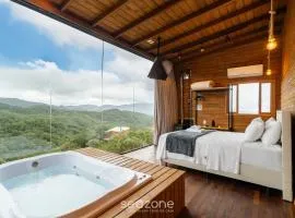 Apto c/ lareira, jacuzzi e vista incrível - VST027