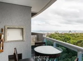 Apto com varanda e churrasq 500m da praia RML605