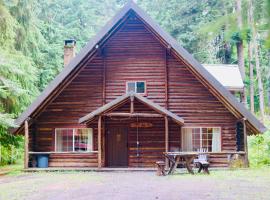 Log Cabin at Rainier Lodge (0.4 miles from entrance)，位于阿什福德的酒店