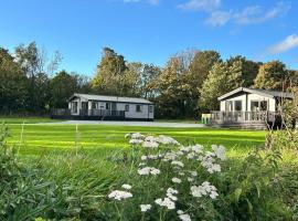 Willow lodge，位于Brynteg的木屋