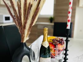 Große 2 Ferienwohnung Gästehaus NEUBAU Merzig 100 m2，位于梅尔齐希的酒店