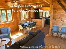 Lodge du Parc des Combes avec Acc&egrave;s Parc inclus selon calendrier ouverture Parc，位于勒克佐的自助式住宿