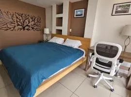 S04 SUITE KING Premium TEC CEM con Cocineta WiFi Balcón Parking Terraza