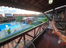 Chal&eacute; Aconchegante com Vista para Piscina，位于格拉瓦塔的木屋