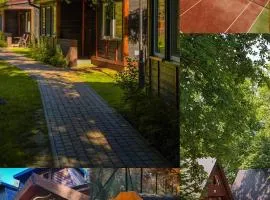 River Park Domki Wśród Drzew Wzdłuż Rzeki