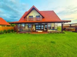 "Widokówka" Leleszki Całoroczny dom nad jeziorem z sauną i balią